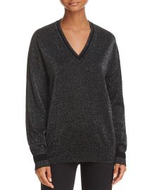 Equipment Lucinda Sparkle V-Neck Sweater at Bloomingdales